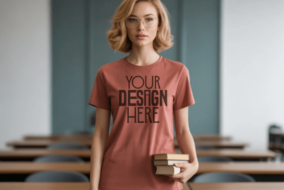 Brick Comfort Colors 1717 Teacher Mockup: A Practical Evaluation for Educator Apparel Design