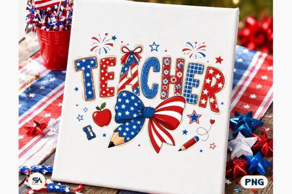 Coquette Teacher 4th of July PNG School: The Ultimate Patriotic Classroom Design