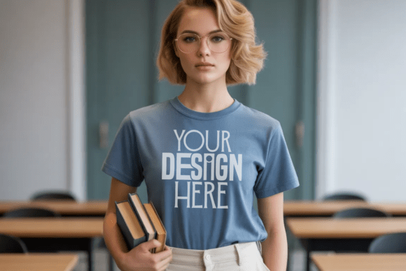 Denim Comfort Colors 1717 Teacher Mockup
