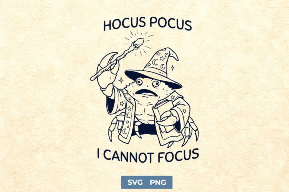 Funny Crab Wizard SVG for ADHD Awareness
