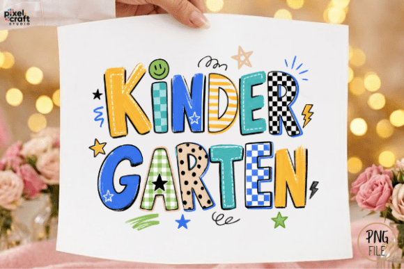 Kindergarten Mixed Pattern Doodle PNG