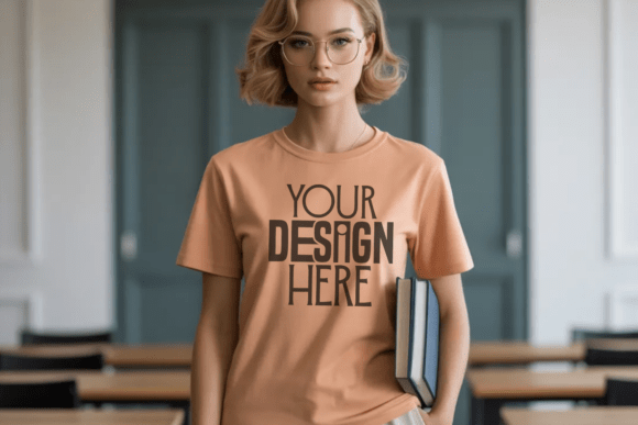 Melon Comfort Colors 1717 Teacher Mockup