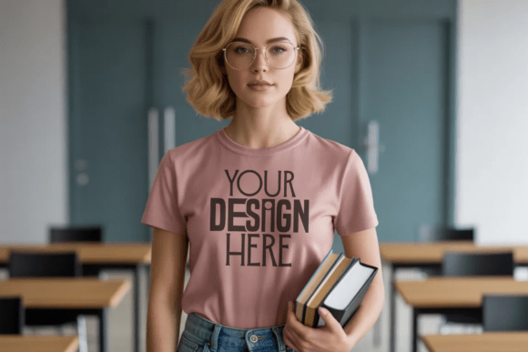 Salmon Comfort Colors 1717 Teacher Mockup: The Ultimate Tool for Educator Apparel Design