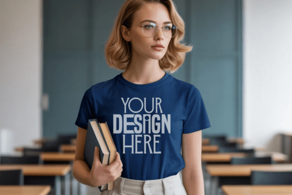 True Navy Comfort Colors 1717 Teacher Mo